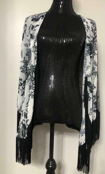 Poeme by Citron Tops - Poeme by Citron Floral Open Front Kimono Top M